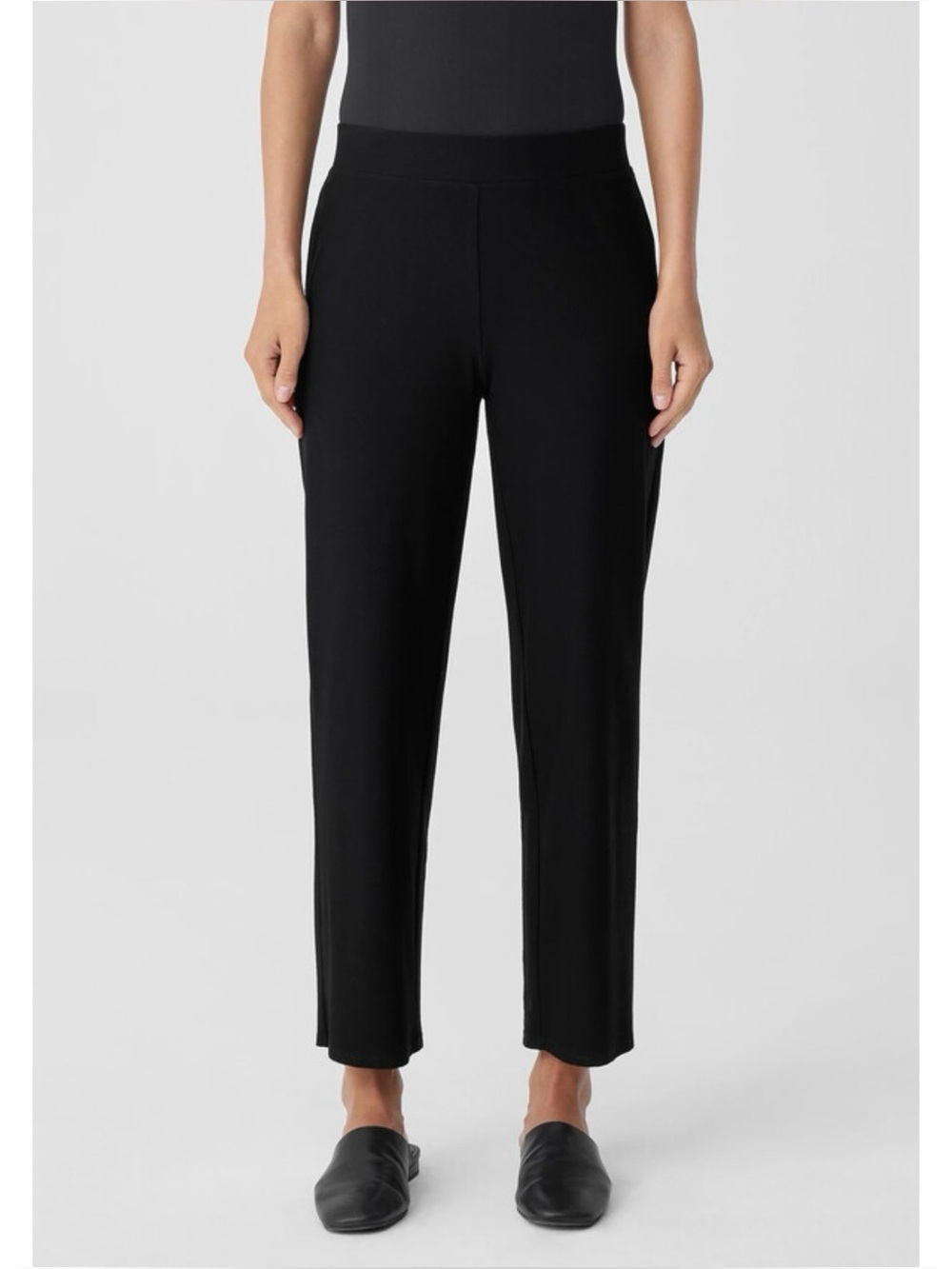 Eileen Fisher Crepe Stretch Straight Leg Pants XL